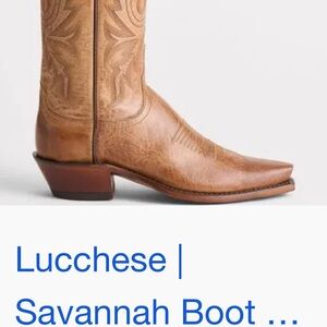 Lucchese Tan Leather Western Boots